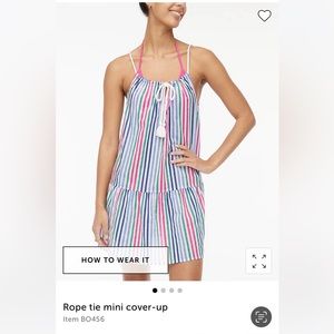NWT J. Crew Factory rope tie mini cover-up, small